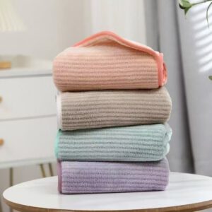 High‑quality coral fleece towel, 80% polyester 20% polyamide, size 35cm*75cm, approx.80g. Custom weight, size, pattern and packaging available